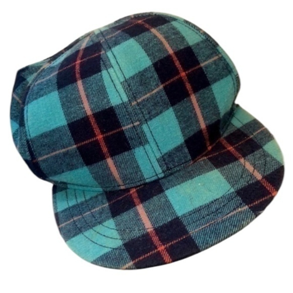 H&M | H&M DIVIDED Flat Brim Teal Flannel Hat, Size L/60